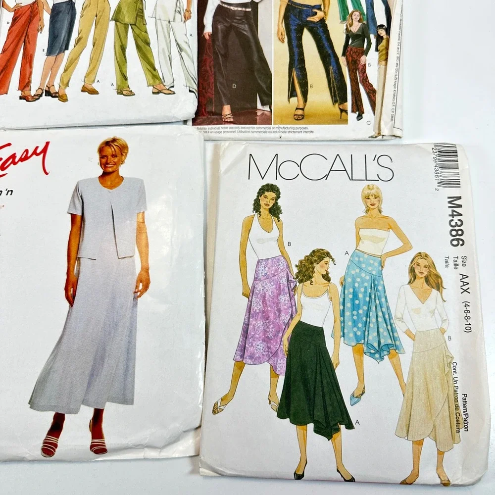 VTG 24pc Sewing Pattern Lot McCalls Simplicity Butterick Skirts Pants Shorts 90s